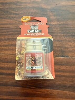Brand New-Yankee Candle Car Jar odor neutralizing air freshener (Autumn Wreath)